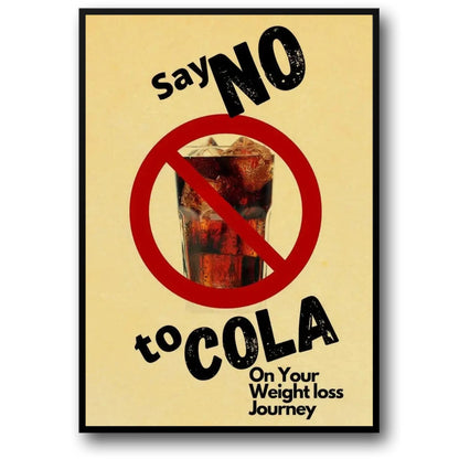 Sag Nein zu Cola | Warnschild im Vintage-Stil
