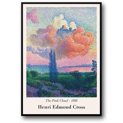 Henri Edmond Cross | The Pink Cloud 1896 | Impressionist Art Print | Decorative Wall Poster | Vintage Style Decor | Fine Art Poster | Home & Garden Décor