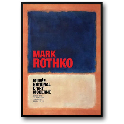 Mark Rothko | Blue & Cream on Orange Abstract