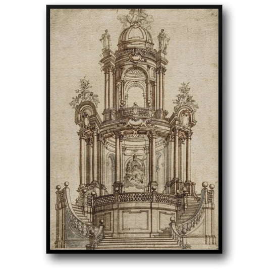 Baroque Altar Design | Intricacy of Baroque Interiors | Sculptural Grandeur and Ornamentation | Baroque Architecture Posters