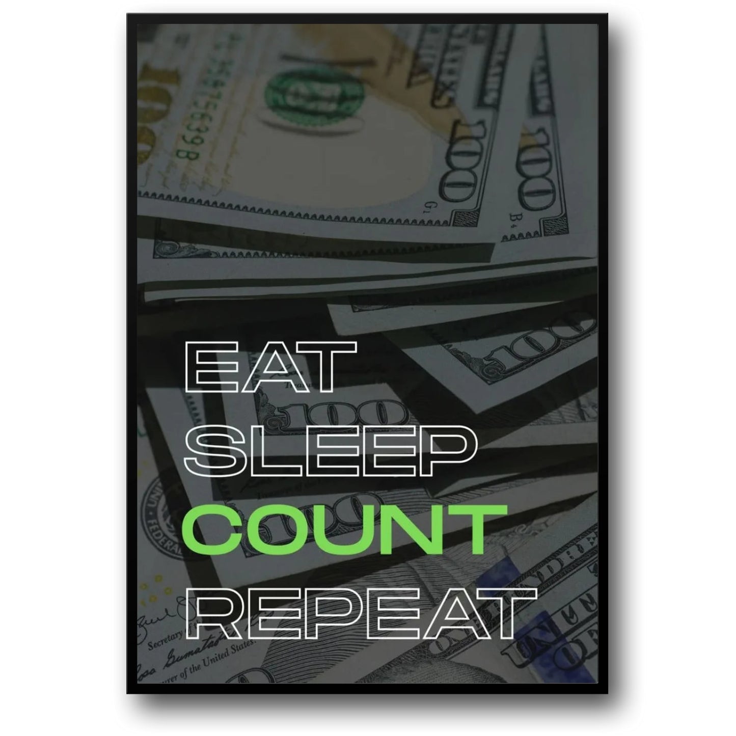 Eten Slapen Tellen Herhalen | Geld Hustle Motivatie