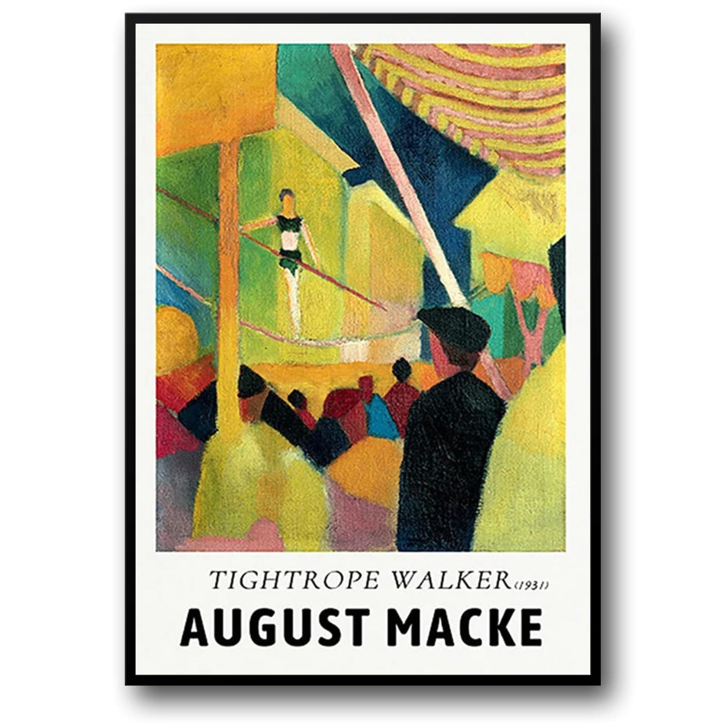 August Macke | Seiltänzer | Kunstdruck-Poster | 1931 | Vintage-Stil | Wanddekoration | Ideal für Wohnzimmer oder Büro