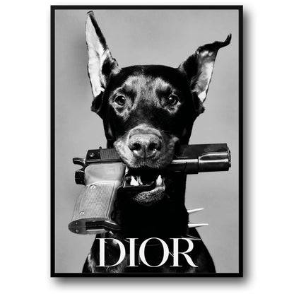 Dior Hond | Elegante Woondecoratie Kunst
