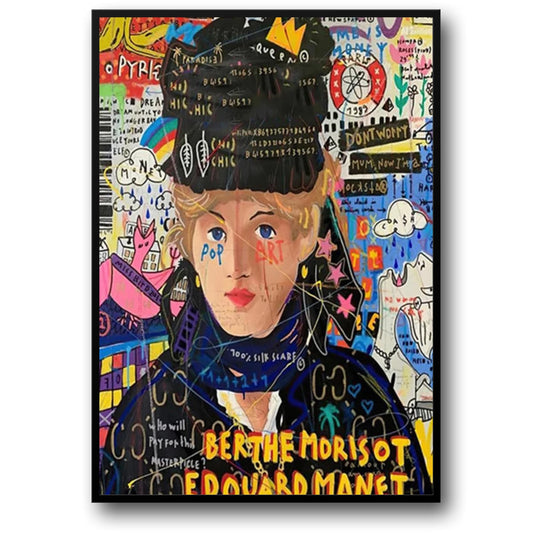 Abstract Street Pop Graffiti Art | Queen of England | Canvas Poster | Wall Art Pictures | Living Room Decor