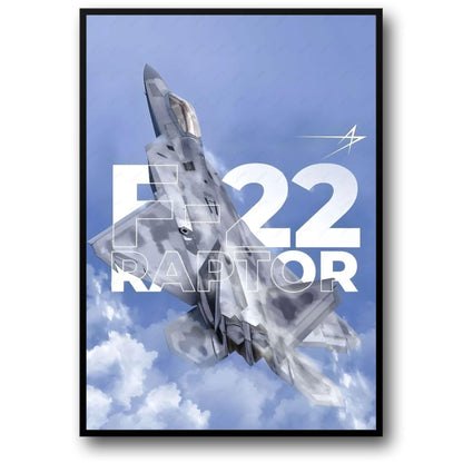 Amerikanisches Kampfflugzeug F22 Poster | Wasserfeste, selbstklebende Wandkunst | Cooles ästhetisches Dekor für Zuhause, Schlafzimmer, Bar