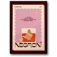 Vintage Negroni | Retro-Bar-Kunst