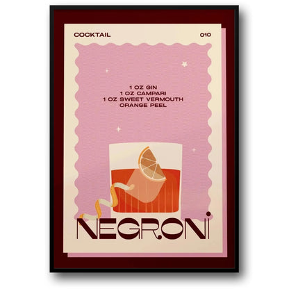 Vintage Negroni | Retro-Bar-Kunst