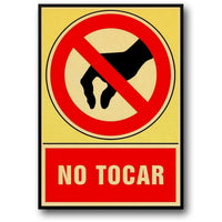Tocar verboten | Vintage-Warnschild | Retro-Stil