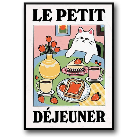Kleine Katze | Le Petit Dejeuner | Retro-Küchenkunst