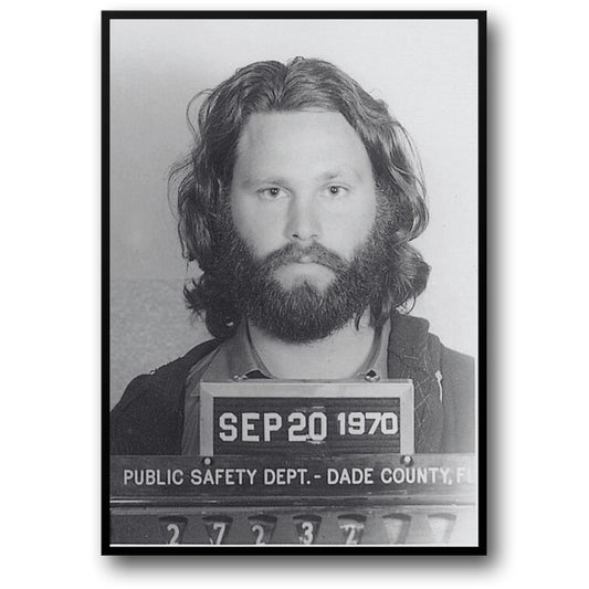 Jim Morrison Mugshot | Vintage Style | Black & White