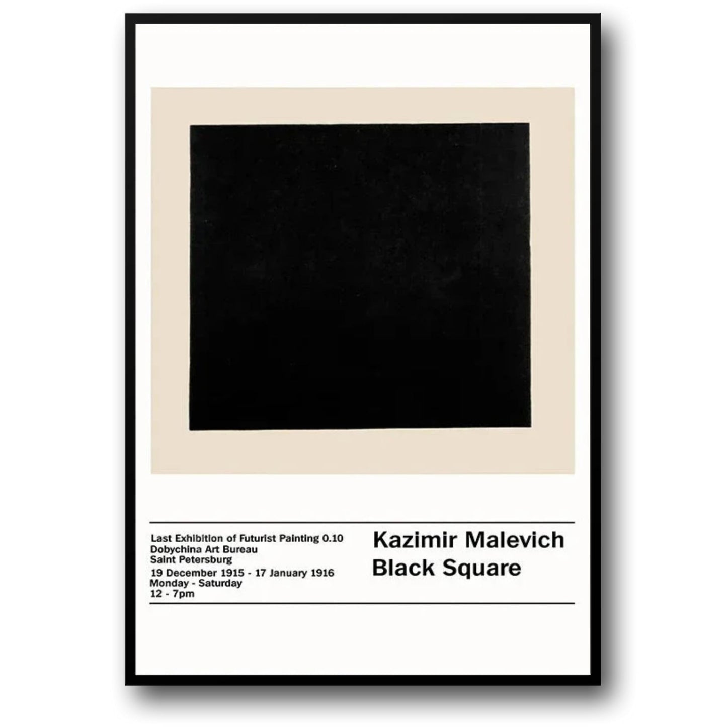 Malevich Zwart Vierkant | Minimalistische Abstract