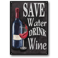 Wasser sparen, Wein trinken | Vintage-Küche