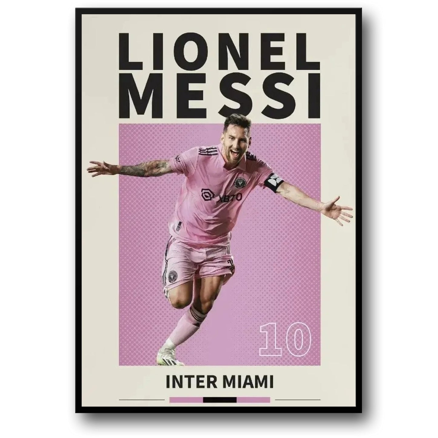 Lionel Messi Inter Miami | Fußball-Kunstwerk-Dekoration