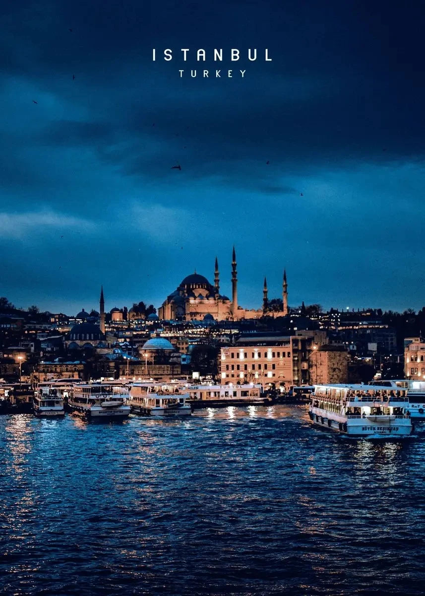 Sultan Ahmed Mosque at Night | Istanbul | Constantinople | Turkey | Illuminated Splendor of the Blue Mosque | Night Views of Istanbul