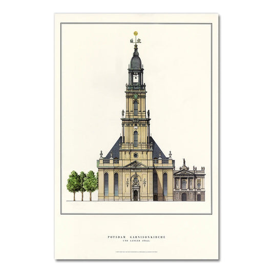 Garrison Church | Potsdam | Germany | Prussian Military Architecture | German Baroque Influence | Architectural Artwork Posters