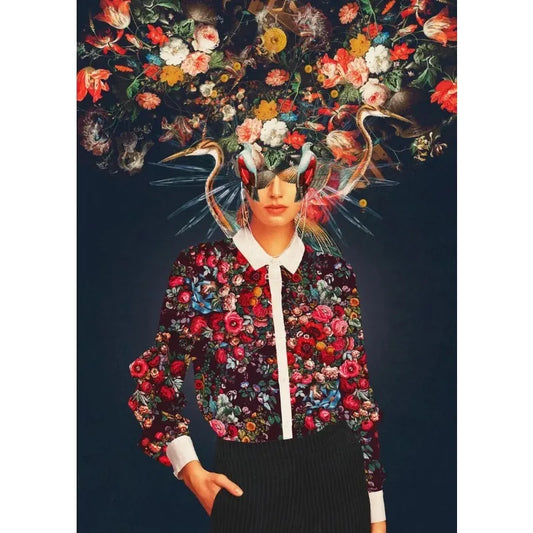 Vintage Flower Heads | Blossoms of the Mind | Floral Woman | Floral Burst: An Explosion of Garden Colors