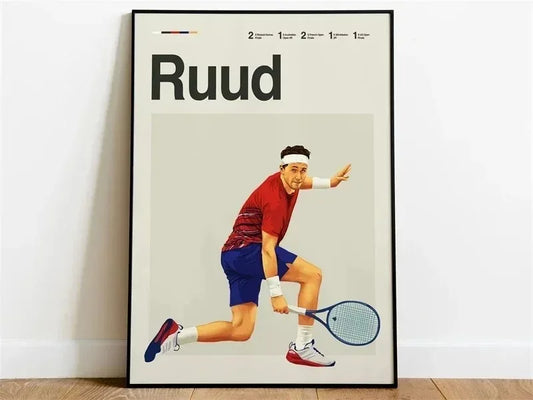 Legends Of Tennis | Aesthetic Modern Tennis Art | Casper Ruud