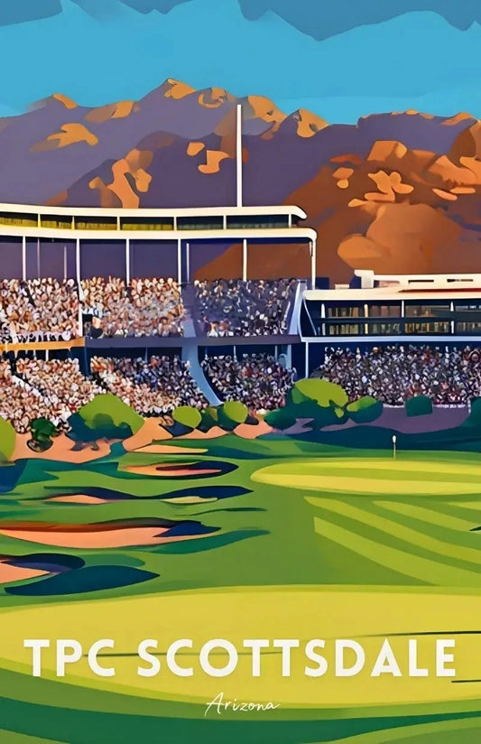 A Tribute To The World's Greatest Golf Courses | Golf Poster | Arizona | TPC Scottsdale