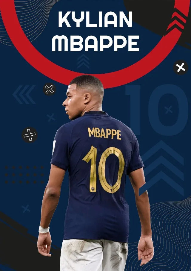 Kylian Mbappe #5 | Célébration | Affiche sportive | La vitesse, l'habileté et l'esprit d'une légende du football