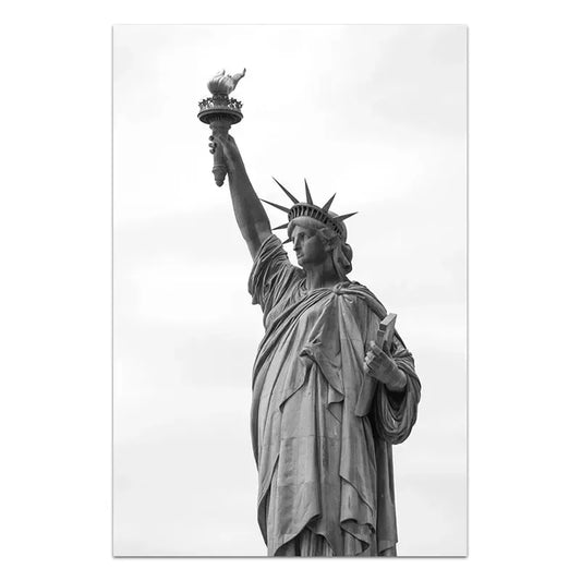 Statue of Liberty Black and White Photography Poster for Modern Interiors | Home Decor | Decoration Poster