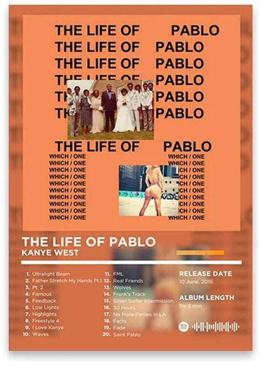 The Life of Pablo | Kanye West | Rhyme Legends | Iconic Rap Album Art Collection | Hip Hop | Album Cover