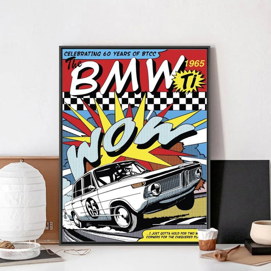 Vintage 80S Car F1 Racing No Framed Poster Kraft Club Bar Paper Vintage Poster Wall Art Painting Bedroom Study Stickers