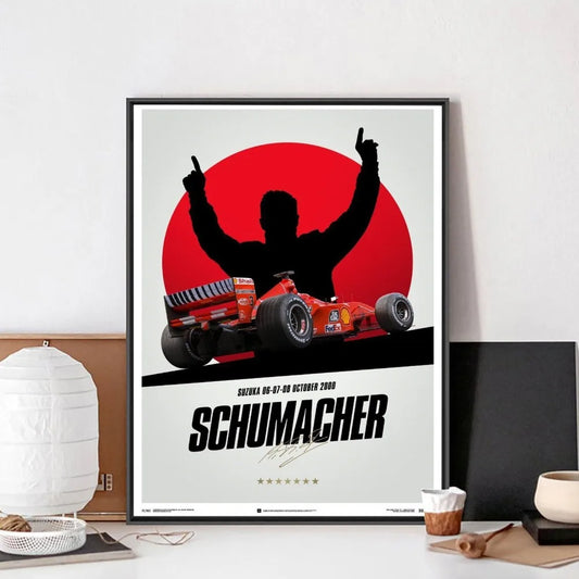 Vintage 80S Car F1 Racing No Framed Poster Kraft Club Bar Paper Vintage Poster Wall Art Painting Bedroom Study Stickers