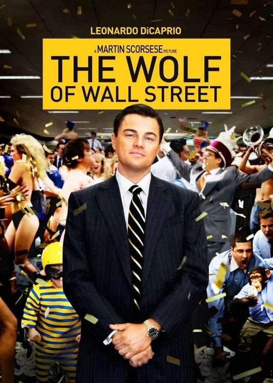 The Wolf of Wall Street Poster | Leonardo DiCaprio Canvas Art | Classic Movie Wall Decor | Home & Living Room
