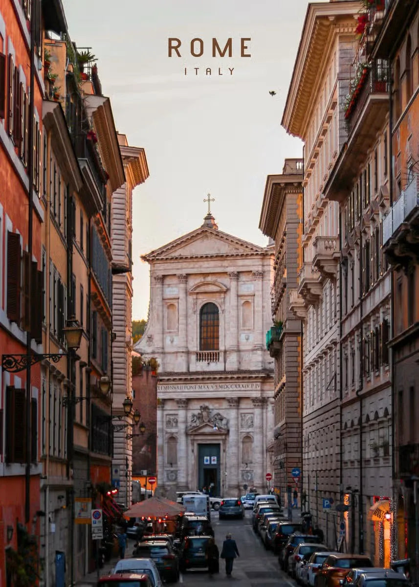 Via Giulia | Rome | Italy | Stroll Through Historic Streets | Architectural Beauty | Captivating Rome Posters