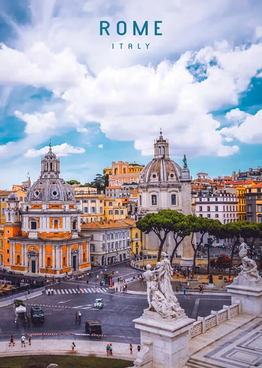 Piazza Venezia | Rome | Italy | Grand Squares and Monuments | Heart of the City | Iconic Rome Posters