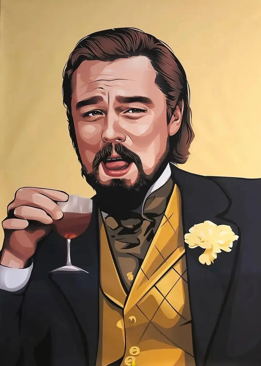 The Wolf of Wall Street Poster | Leonardo DiCaprio Canvas Art | Classic Movie Print for Living Room Decor