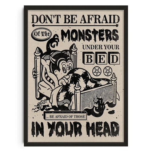 Vintage Retro Poster | Abstract Canvas Print | Mid Century Style Wall Art | Living Room Bedroom Decor