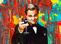 Poster „The Wolf of Wall Street“ | Leinwandbild mit Leonardo DiCaprio | Filmbild-Dekor fürs Wohnzimmer