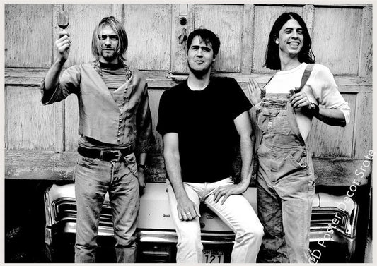 Kurt Cobain Poster | Aesthetic Rock and Roll Music | Home Room Bar Cafe Decor | Art Wall Painting