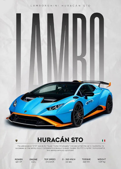 Lamborghini Veneno Huracan STO Countach | Hyper Car Art