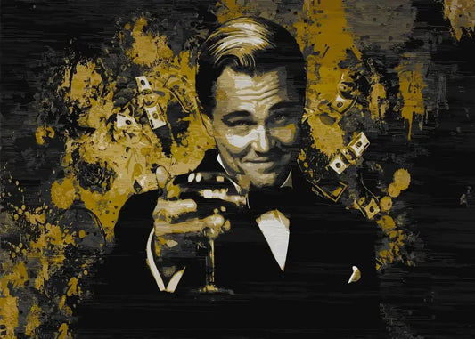 The Wolf of Wall Street Poster | Leonardo DiCaprio Canvas | Classic Movie Art | Wall Decor for Living Room