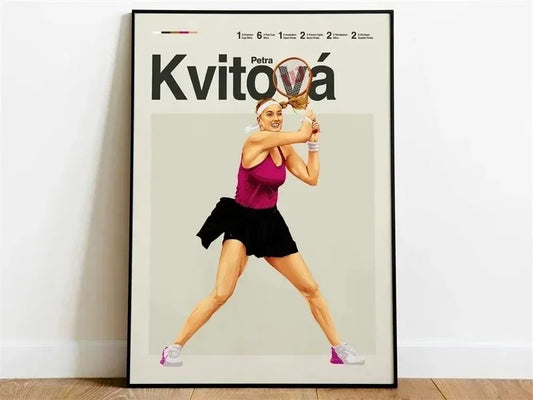 Legends Of Tennis | Aesthetic Modern Tennis Art | Petra Kvitov��