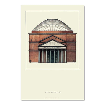 Pantheon | Rom | Italien | Antike römische Ingenieurskunst | Ikonische römische Architektur | Poster mit historischen Sehenswürdigkeiten