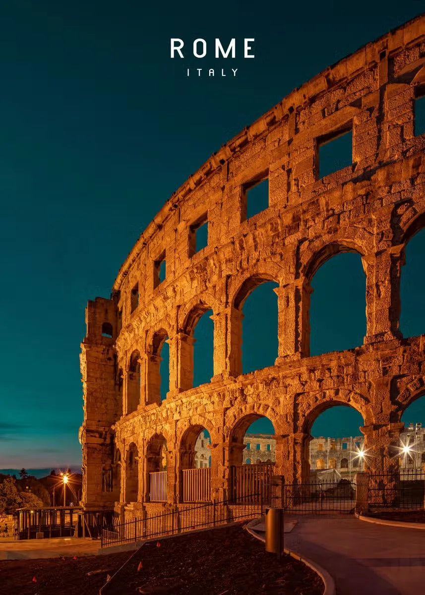 Pula Arena | Rome | Italy | Step into Ancient Roman History | Iconic Architectural Masterpiece | Captivating Rome Posters