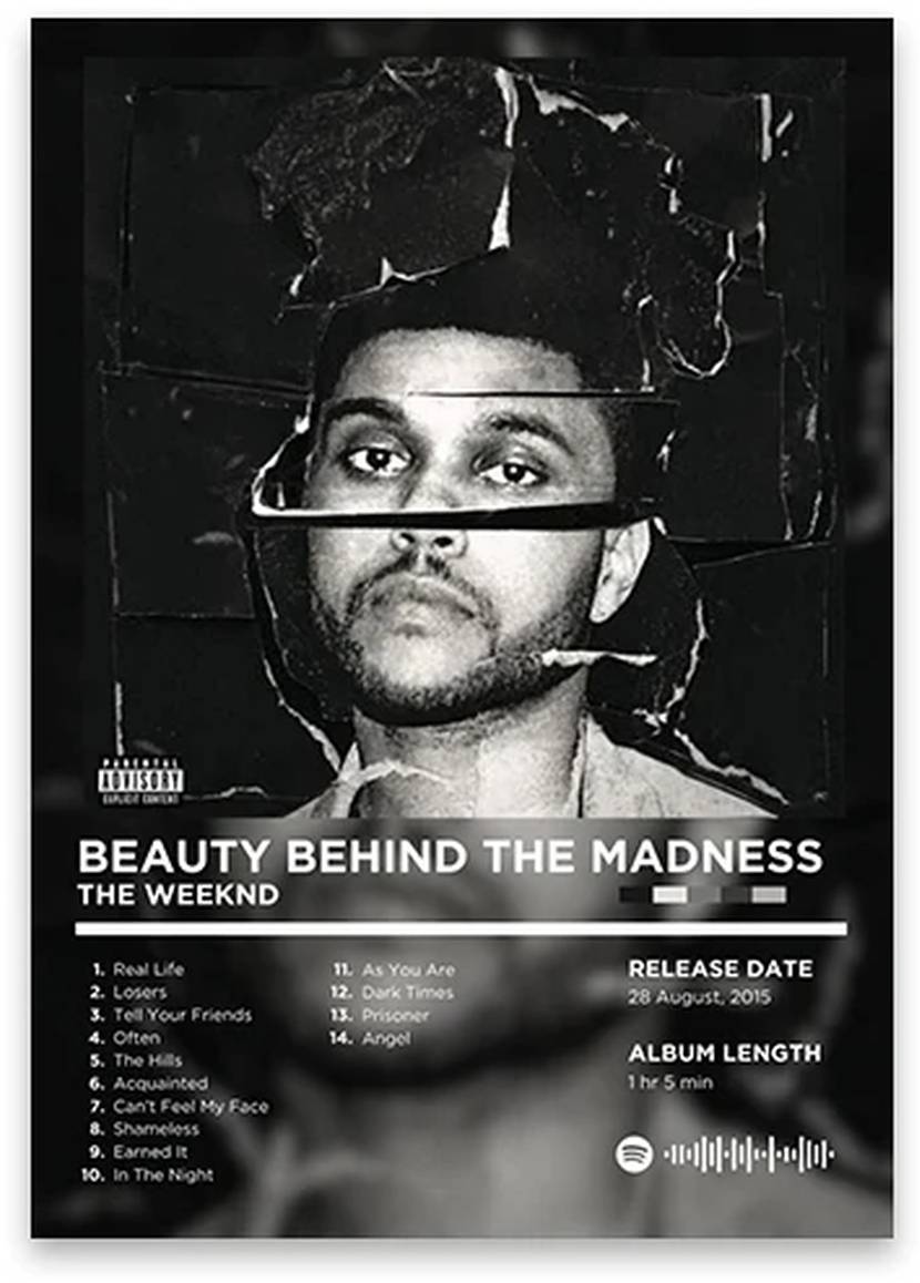 Beauty Behind the Madness | The Weeknd | Rhyme Legends | Iconic Rap Album Art Collection | Hip Hop | Album Cover