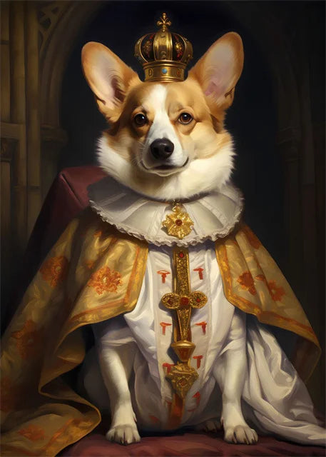 Monarch's Grace | Corgi - Regal bearing under the crown.