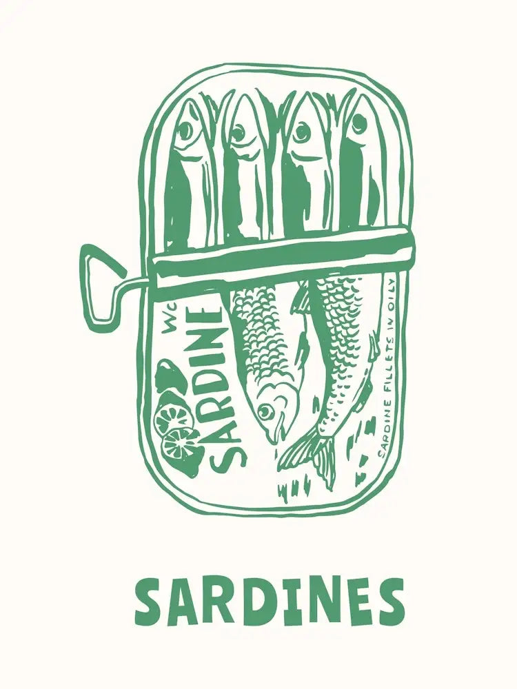 Lemon and Sardines | Fresh Artwork Poster