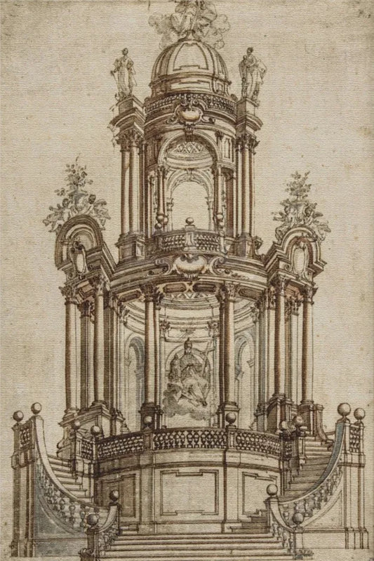 Baroque Altar Design | Intricacy of Baroque Interiors | Sculptural Grandeur and Ornamentation | Baroque Architecture Posters