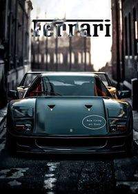 Rot Schwarz Luxus Auto Ferraris-F40 Poster und Drucke Leinwand Malerei Wand Kunst Bilder Moderne Wohnzimmer Büro Wohnkultur
