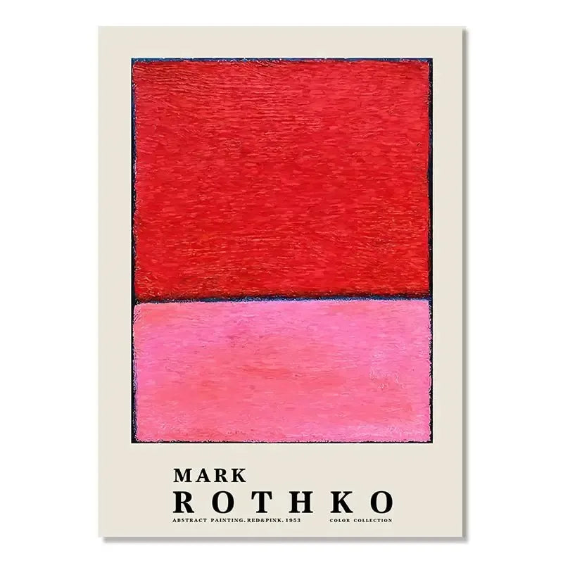 Mark Rothko | Red & Pink | Iconic Poster Collection | Celebrating Artistic Expression Across Styles and Eras