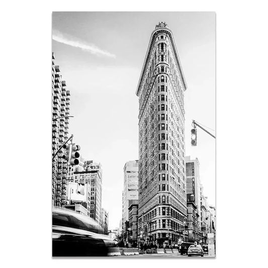 Flatiron Building Architectural Elegance | Historic New York Landmark | Home Decor | Decoration Poster