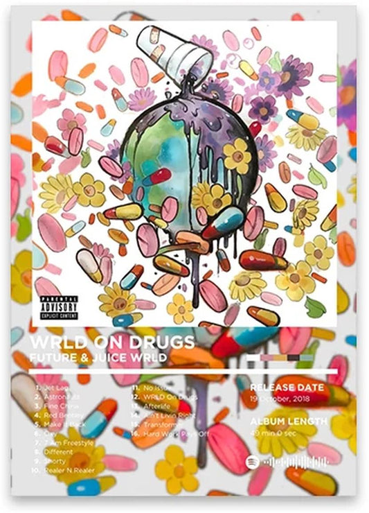 Wrld on Drugs | Future & Juice Wrld | Rhyme Legends | Iconic Rap Album Art Collection | Hip Hop | Album Cover