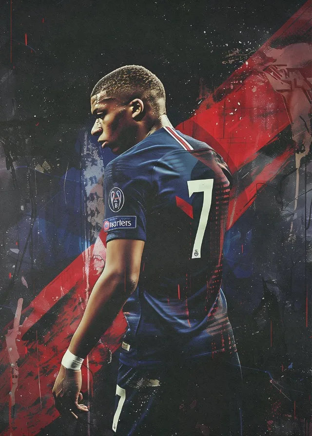 Kylian Mbappe #11 | Célébration | Affiche sportive | La vitesse, l'habileté et l'esprit d'une légende du football