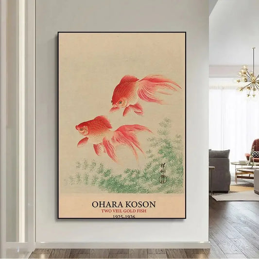Hokusai Ohara Koson Art Print | Japanese Vintage Wall Poster | Home Bar Decor | Cafe Decoration Poster