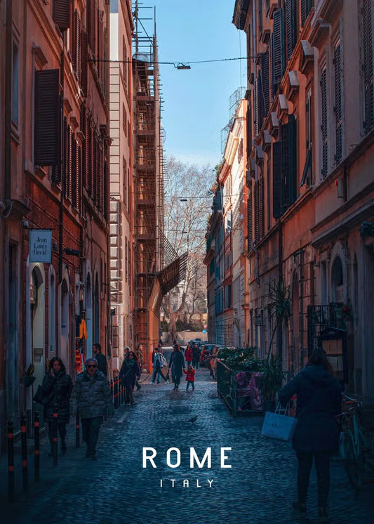 Busy Street Scene | Rome | Italy | Experience Daily Roman Life | Bustling Urban Energy | Vibrant Rome Posters